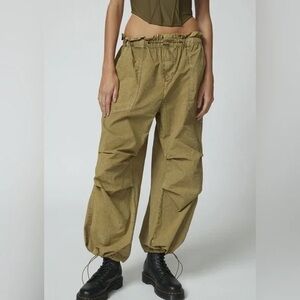Urban Outfitters Olive Green Drawstring Cargo Pants